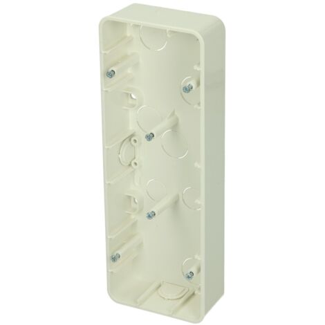 Boîtier apparent Merten, triple 1-M, ATELIER-M, blanc polaire brillant