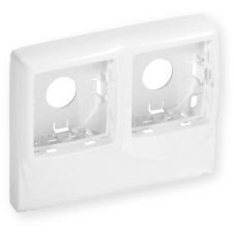 boîtier applique double - alrea moulure - 12.5 - blanc - iboco 08819