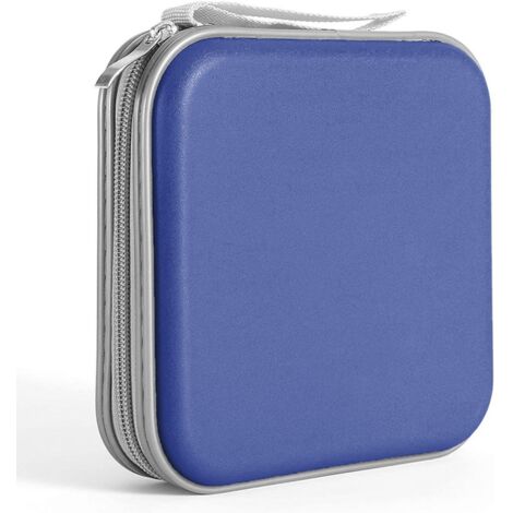 Boîtier CD/DVD 40 Compartiments – Boîte de Rangement en Plastique avec Fermeture Éclair pour Disques