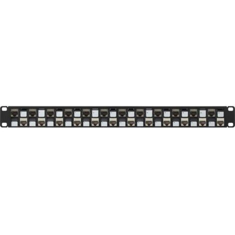 Boîtier de brassage 24 ports 19" (483 mm) sans équipement – Q854502 – Métal robuste, montage mural ou en rack