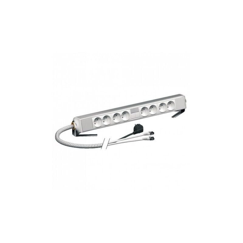 Boitier de bureau multiprise orientable avec 8 prises 2P+T 16A et 2 prises RJ45 précablé OptiLine SCHNEIDER ISM20350P
