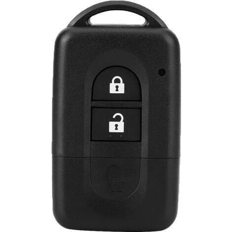 Boîtier de clé Télécommande à 2 Boutons, Couvercle de Remplacement pour X Trail, Noir.