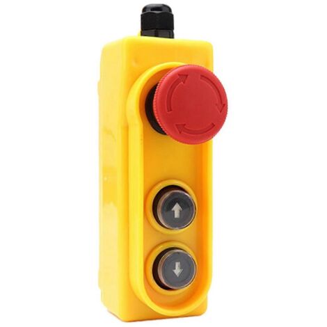 Boîtier de commande de levage étanche à la pluie, bouton d'arrêt d'urgence