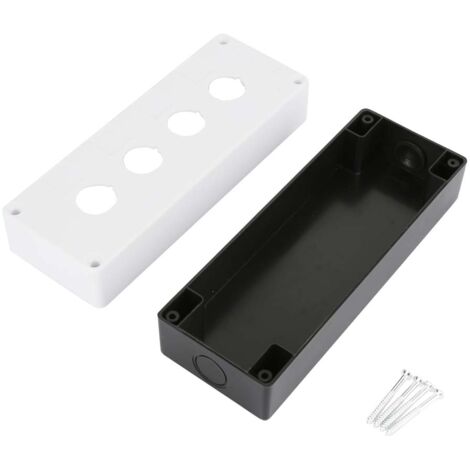 Boîtier de Commande Étanche BX4 Blanc avec 4 Boutons-Poussoirs 22mm
