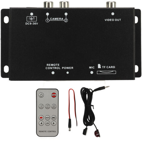 Boîtier de commande numérique mobile à 2 canaux 12 V/24 V avec répartiteur vidéo et caméra de recul, commutateur d'image 720p pour camping-cars, fourgons et camions