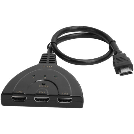 Boîtier de Commutateur HDMI 4K avec Câble, Hub de Distribution Vidéo