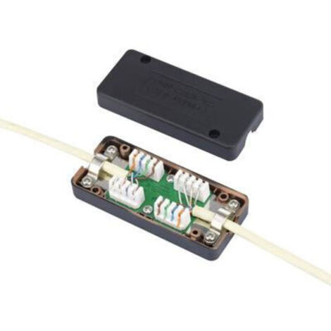 Boîtier de connexion RJ45 pour câbles Cat 6a – Compatible W717851, étanche et robuste, montage mural ou encastré