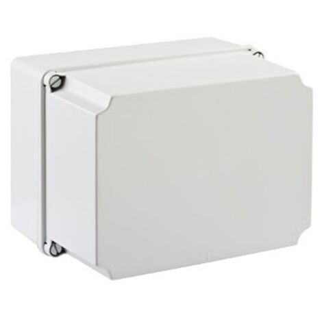 Boîtier de dérivation industriel étanche IP65 avec couvercle haut - Dimensions - 155x179x160 - Entrées pré-découpées 6x Ø25 + 4x Ø40