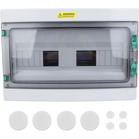 Boîtier de Distribution Électrique 18 Voies IP66 Antichoc Étanche ABS/PC pour Disjoncteur Miniature et Connexions Sécurisées en Extérieur
