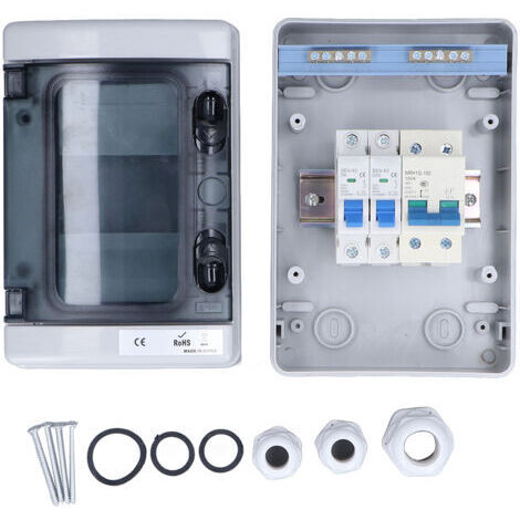 Boîtier de distribution étanche en ABS/PC avec disjoncteur, adapté aux garages, boîtier de protection 230 V