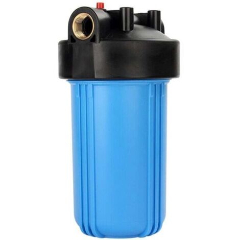 Boîtier de filtre à eau bleu de 10 pouces, cartouches filtrantes, boîtier bleu (1)