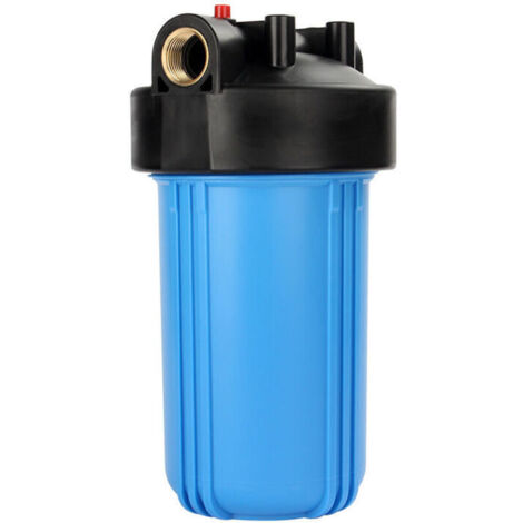 Boîtier de filtre à eau bleu de 10 pouces, cartouches filtrantes, boîtier bleu (1)