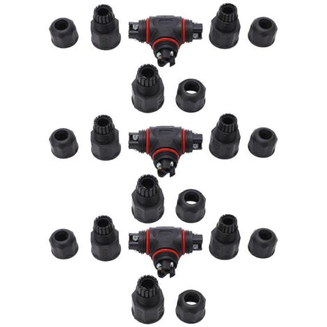 Boîtier de jonction 20243 voies, connecteur à 3 broches, joint d'étanchéité en silicone IP68, connecteur de câble circulaire pour éclairage extérieur LED