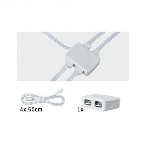 Boîtier de jonction 4 entrèes Paulmann éclairage décoratif YourLed , blanc 70203 Led S48509