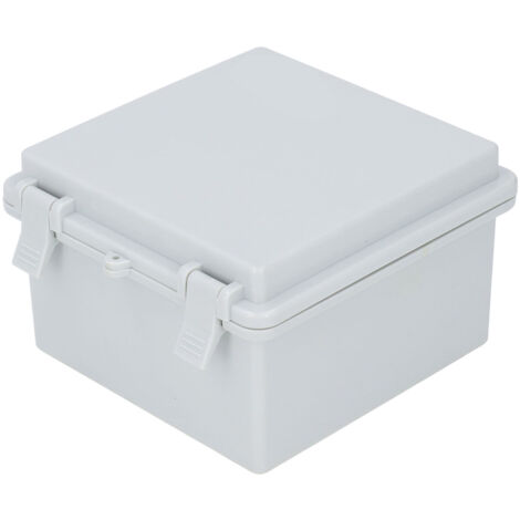 Boîtier de jonction étanche IP67 ABS avec couvercle à charnière pour projets électriques extérieurs gris