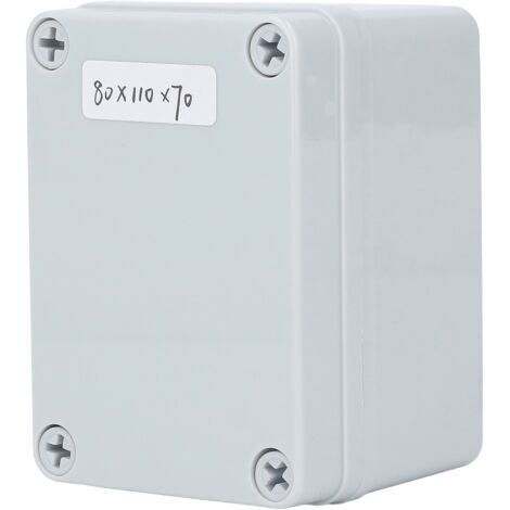 Boîtier de jonction étanche IP67 avec plaque de montage en plastique ABS, boîtier gris pour projets électriques DIY.