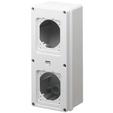 Boîtier de montage en saillie pour 2 prises 16/32A GW66742 de Gewiss