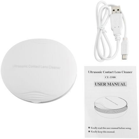 Boîtier de Nettoyage à Ultrasons pour Lentilles de Contact avec USB, Élimination des Protéines Oculaires