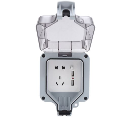 Boîtier de prise étanche extérieur, résistant à la pluie, prise électrique murale, composant industriel AC110-250V