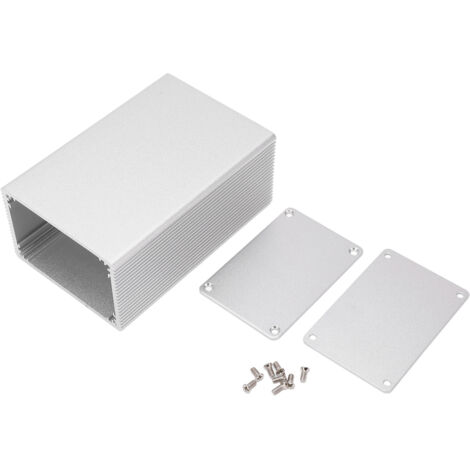 Boîtier de Projet Électronique en Aluminium Étanche avec Finition Sablée Argentée pour Circuits Imprimés