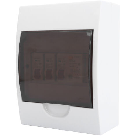 Boîtier de protection électrique 2 modules avec disjoncteur différentiel 40A 30mA et deux disjoncteurs pour garage, atelier ou maison
