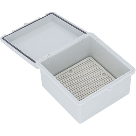 Boîtier de protection électrique étanche IP67 ABS gris avec couvercle à charnière pour installations extérieures