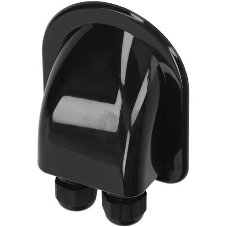 Boîtier de protection étanche ABS pour installations solaires, double entrée câble, boîte de connexion pour câblage extérieur noir