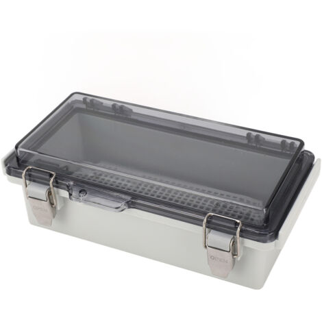 Boîtier de protection étanche IP67 7.9x3.9x2.8 pouces - Coque en plastique avec couvercle transparent pour usage extérieur