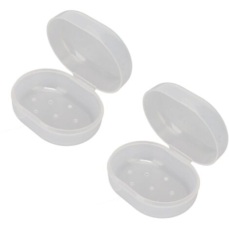 Boîtier de Protection pour Bouchons d'Oreilles de Piscine - 2 Étuis Transparents avec Fermeture Clip et Aération