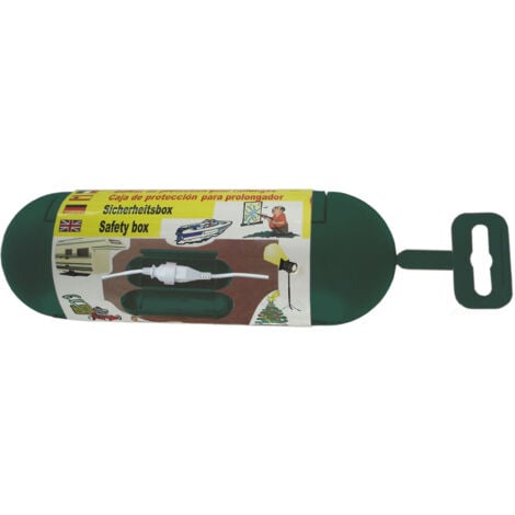 Boîtier de Protection pour prolongateur jardin IP54 - Vert - Zenitech