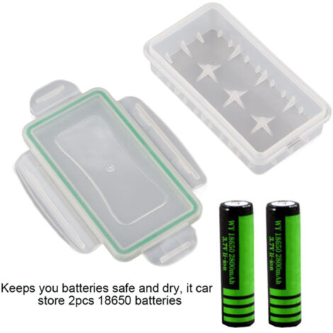 Boîtier de Rangement Étanche pour 2 Piles 18650 - Protection Maximale