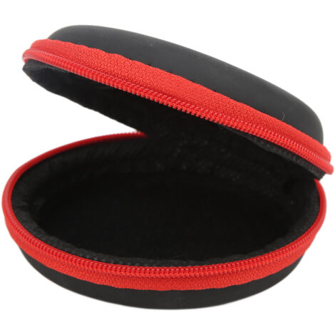 Boîtier de Rangement EVA pour Écouteurs, Étui de Transport Portable pour Casque et Câbles Rouge