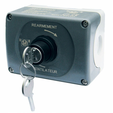 Boîtier de réarmement à émission avec clé 24 volts ou 48 volts S&P (UNELVENT) 710005