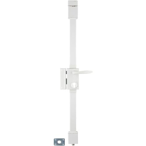 Boitier de serrure en applique Targa à fouillot pour porte d'entrée, gauche, 3 pts, axe 45mm, blanc
