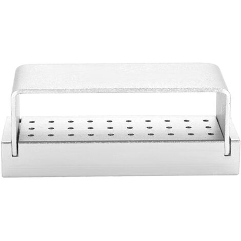 Boîtier de Stérilisation en Aluminium pour Fraises Dentaires, Porte-Blocs Autoclavable, Outil Dentiste Argenté