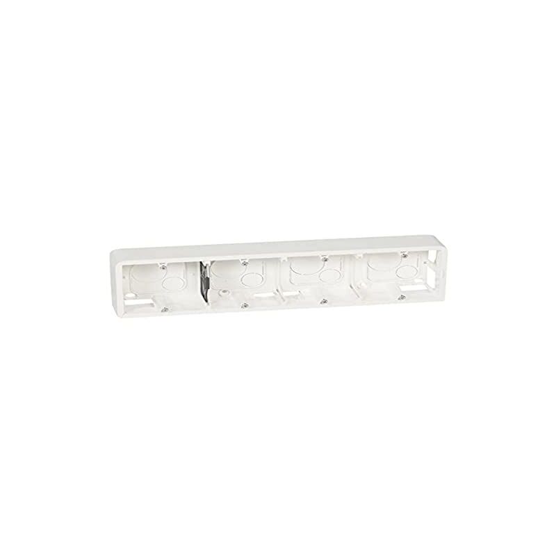 Mosaic cadre saillie 4 postes ou 10 modules P40 blanc - 080284 - Legrand