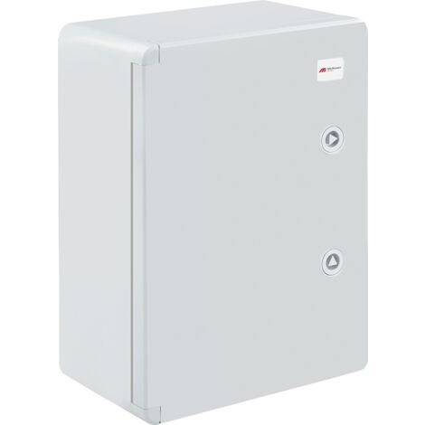 Boîtier électrique ABS étanche vide avec plaque de montage galvanisée et système de verrouillage sécurisé - Dimensions : H 40 x L 30 x P 22 cm - Réf. FCT403022P