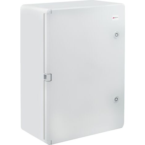 Boîtier électrique ABS étanche vide avec plaque de montage galvanisée et système de verrouillage sécurisé - Dimensions : H 50 x L 40 x P 24 cm - Réf. FCT504024P