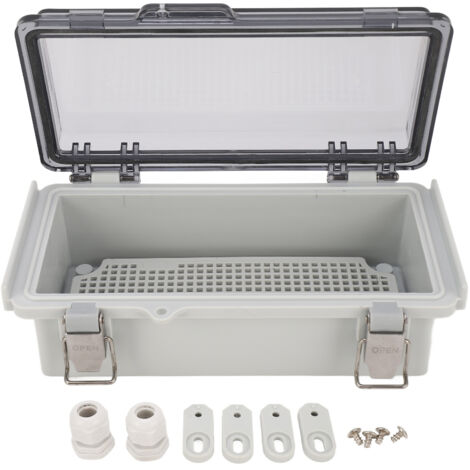 Boîtier électrique étanche IP67 7.9x3.9x2.8 pouces - Coque plastique avec couvercle transparent pour extérieur