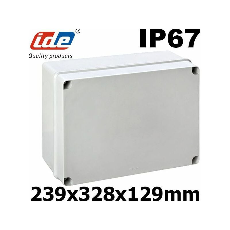 IDE - Boitier électrique étanche IP67 - Dimensions - Dim 243x333x132 Bords Pleins