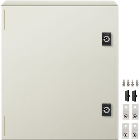 Boîtier en acier Mophorn NEMA 16 x 12 x 8 cm, boîtier électrique étanche et anti-poussière IP66, utilisation extérieure/intérieure, avec plaque de montage, acier inoxydable 304