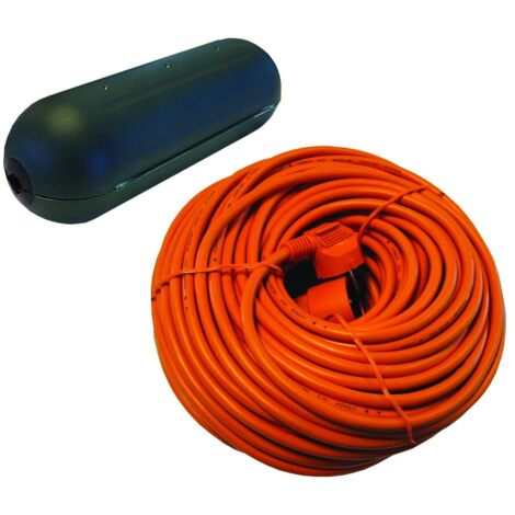 Boîtier étanche de Protection pour câbles + rallonge 1x16A 20m - Orange - Chacon