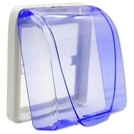 Boîtier étanche en plastique pour interrupteur mural, sonnette de porte, couvercle rabattable pour la maison (bleu)