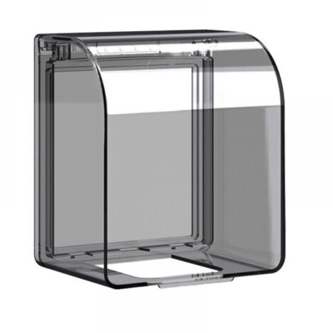 Boîtier étanche pour prises de courant dans la salle de bain pour empêcher l'eau de pénétrer dans la prise [Noir Transparent