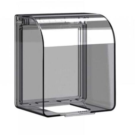 Boîtier étanche pour prises de courant dans la salle de bain pour empêcher l'eau de pénétrer dans la prise [Noir Transparent