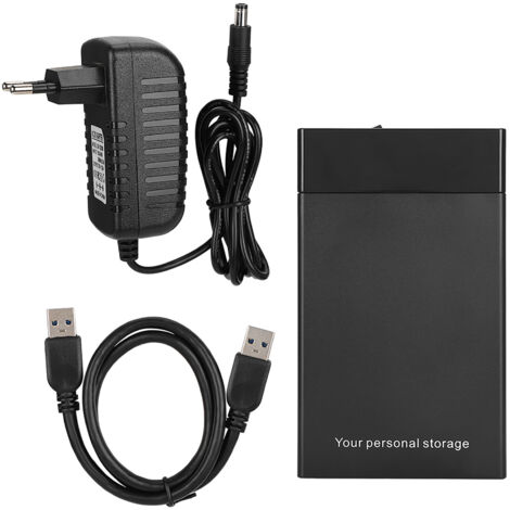 Boîtier Externe USB 3.0 pour Disque Dur SATA 3.5 Pouces - Alimentation 100-240V avec Prise UE