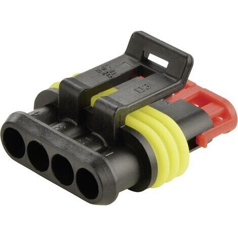 Boîtier femelle pour câble série AMP-Superseal 1.5mm TE Connectivity 282088-1 Nbr total de pôles 4 Pas: 6 mm 1 pc(s) D13953