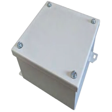 Boitier industriel acier zingué 215x165x85mm à pattes soudées avec couvercle jointé à vis IK10 étanche IP55