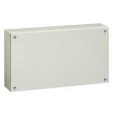Boîtier industriel Atlantic métal rectangulaire IP66 IK10 200x400x120mm RAL7035 (035610)