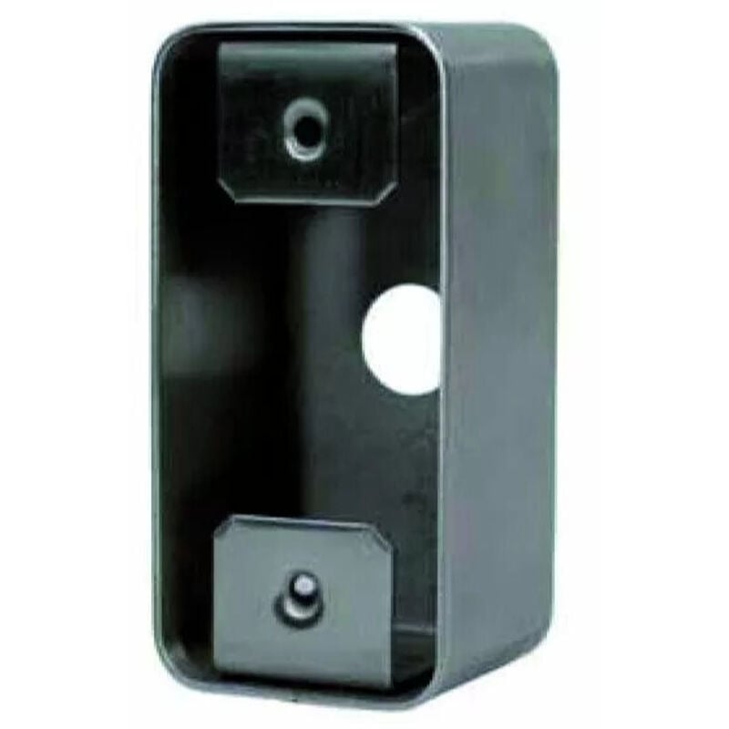 Boîtier inox en 42 x 87 x 38/42 mm pour mise en applique des boutons sur platine de 84,5 x 39,5 mm Izyx